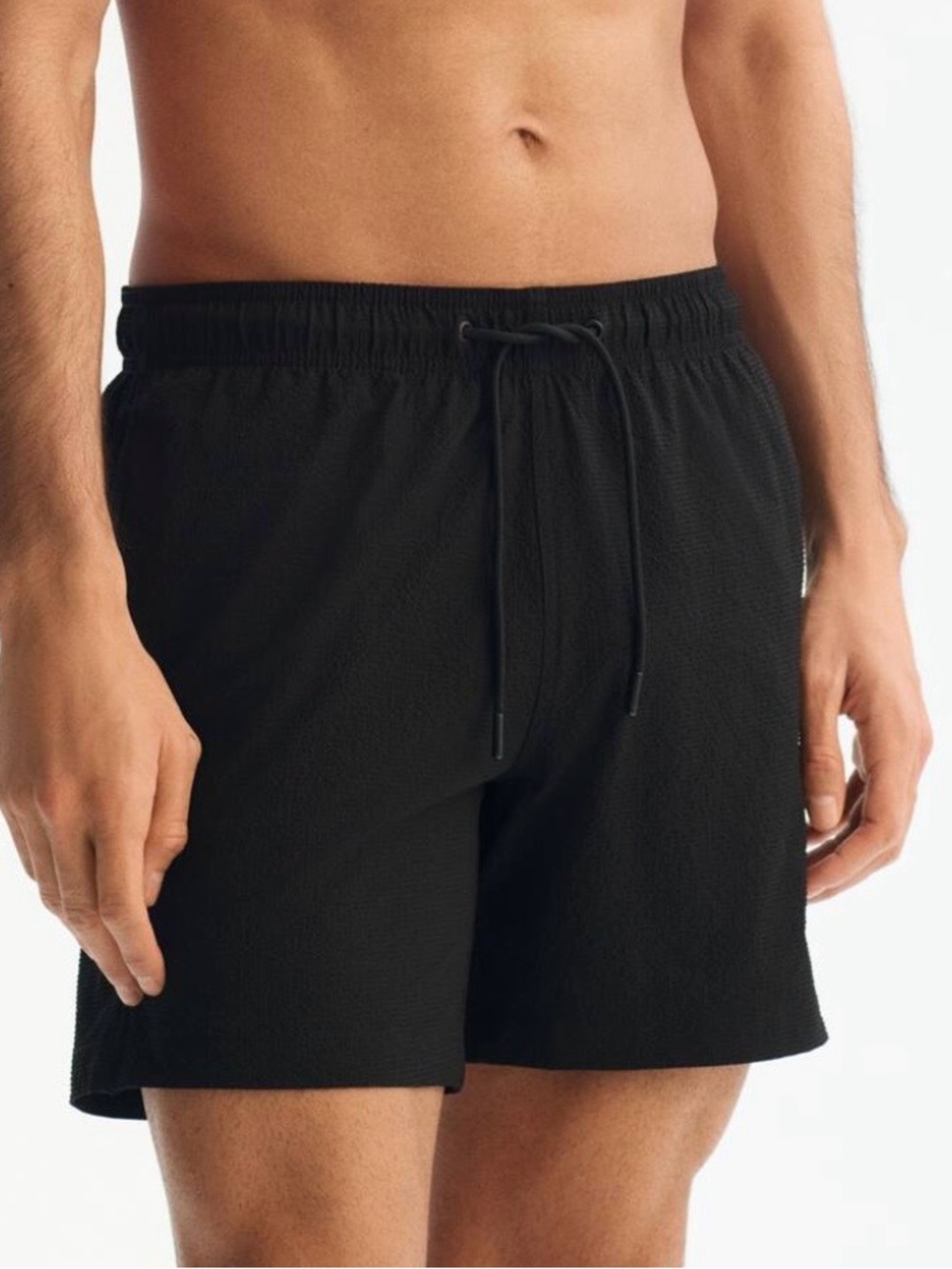 NWT TEXTURED SWIM SHORT (BLACK)